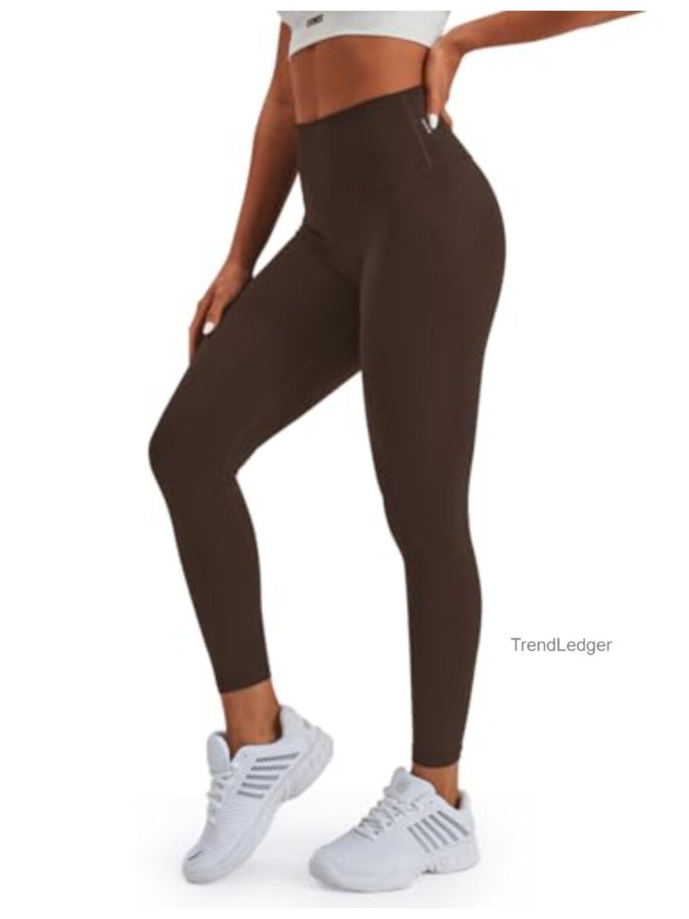 K-Swiss Women's Tennis Leggings with Card Pocket High Waist Compression
